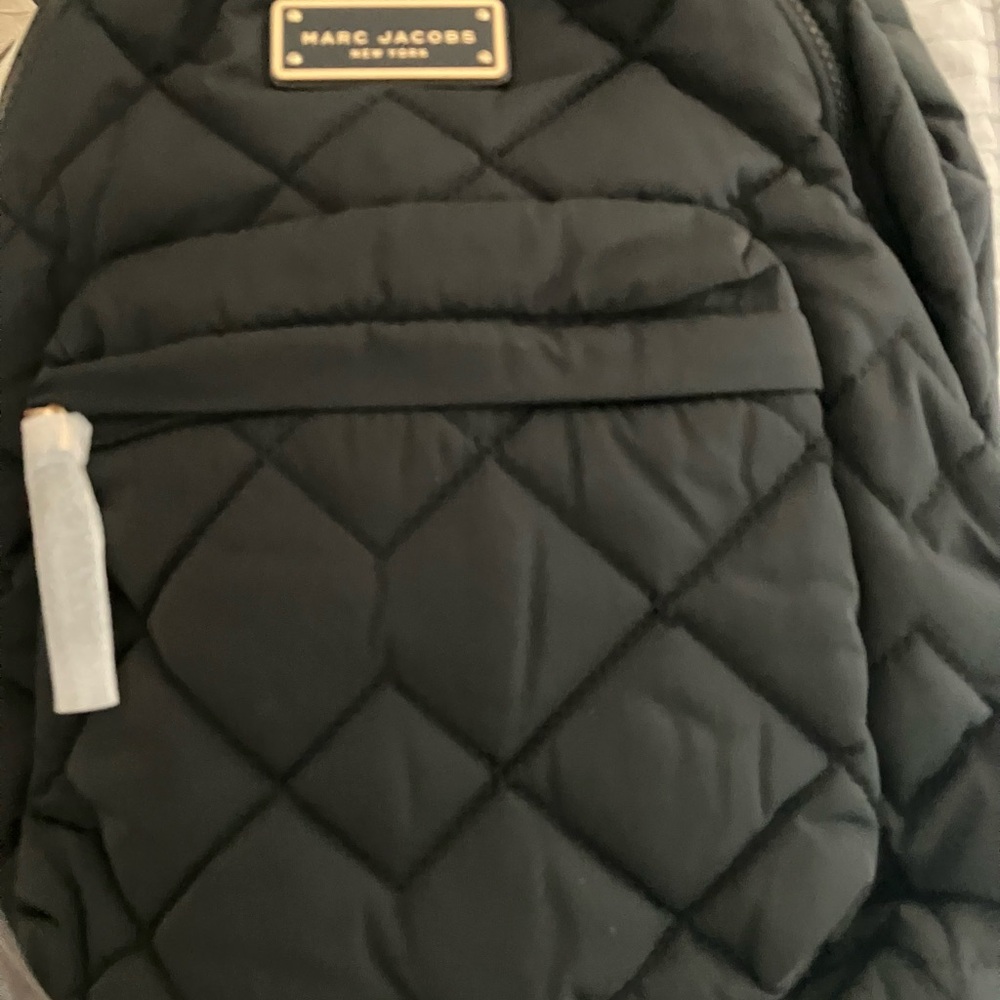 Marc Jacobs Black Quilted Backpack with Tag